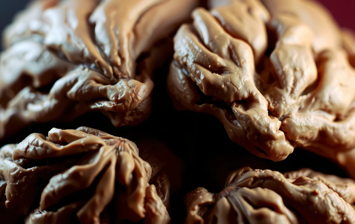 Textured walnut shell surface